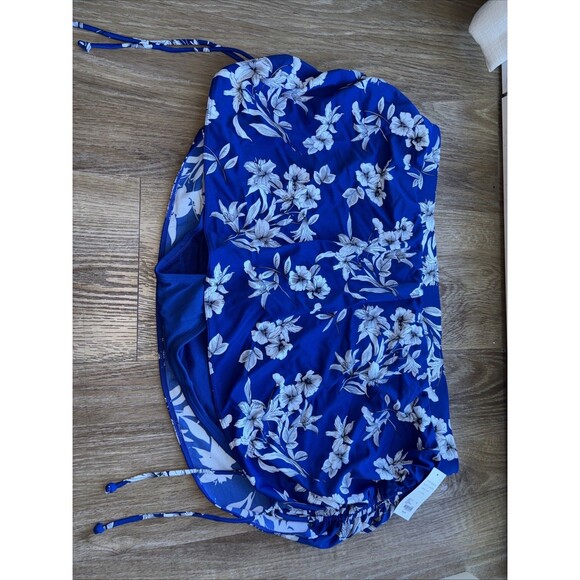 Cacique Other - Cacique swim women blue white black floral swim skirt swimsuit bottom 26 New